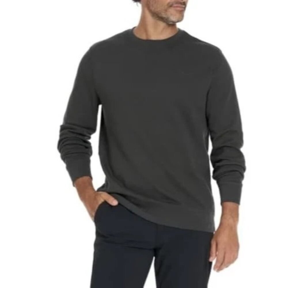 New Hurley Men's L Crewneck Sweatshirt Gray Cotton Blend Casual Long Sleeve